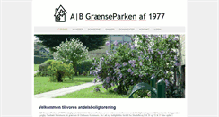 Desktop Screenshot of graenseparken.dk